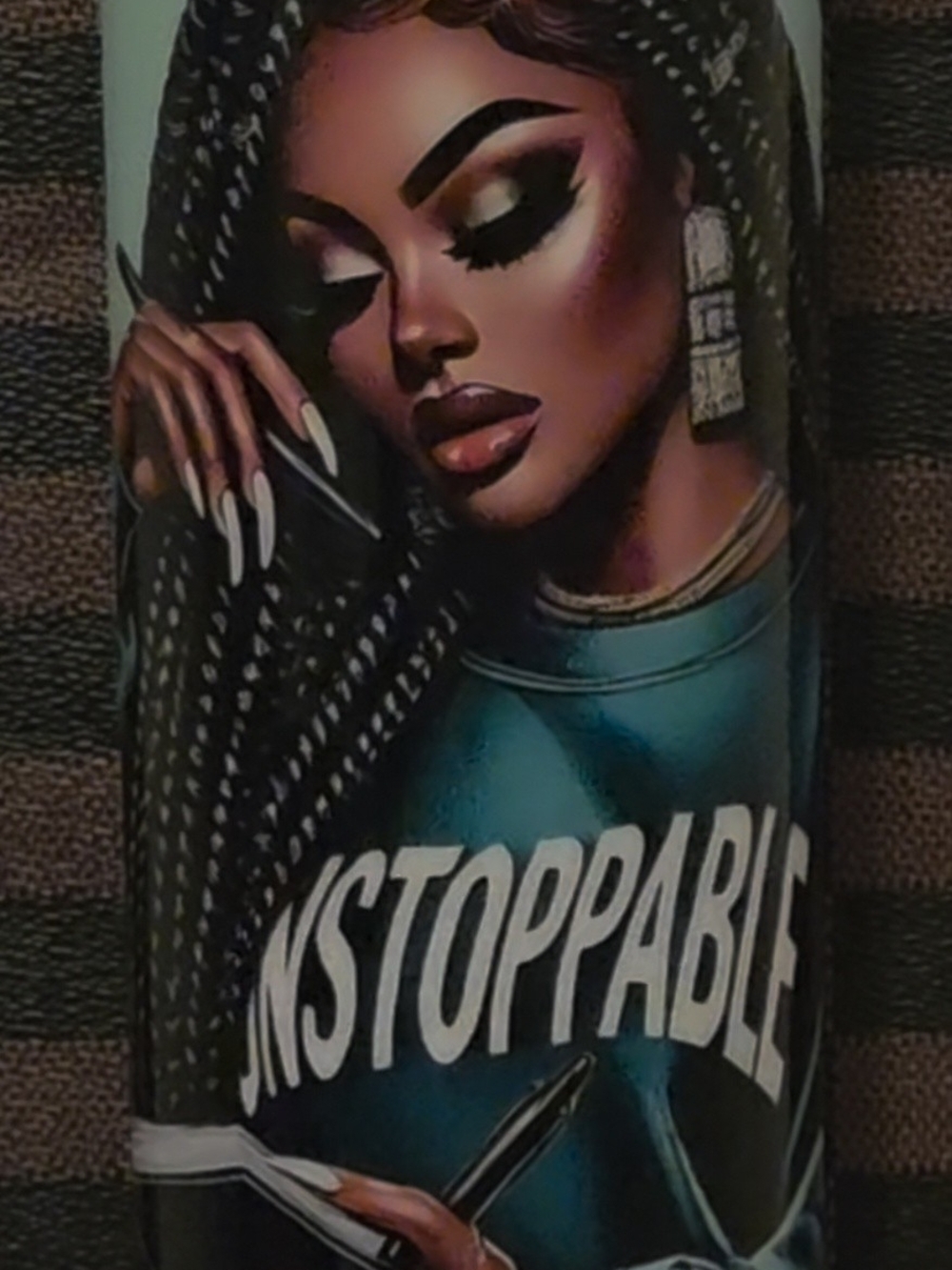 Unstoppable Woman  20oz Tumbler - Teal & Black
